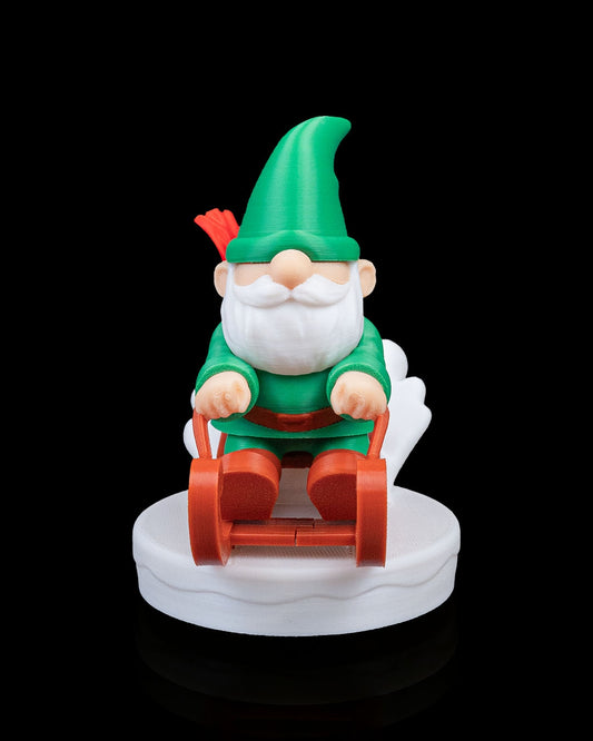 Figurină Gnom pe Sanie "Frost Rider"