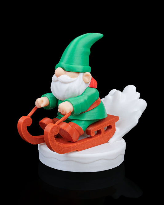 Figurină Gnom pe Sanie "Frost Rider"