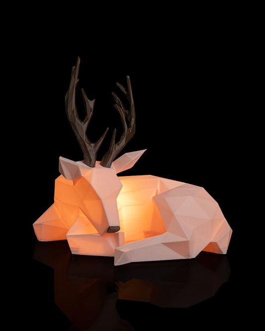 Ren Lowpoly - Decorațiune Luminoasă cu Design Minimalist