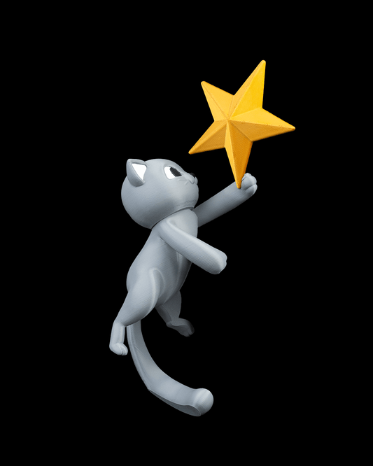 Stea de Brad "Meowy Christmas" - Pisicuța care Pune Steaua