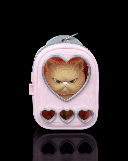 Breloc Sweetheart Pack cu Pisică Persană Morocănoasă