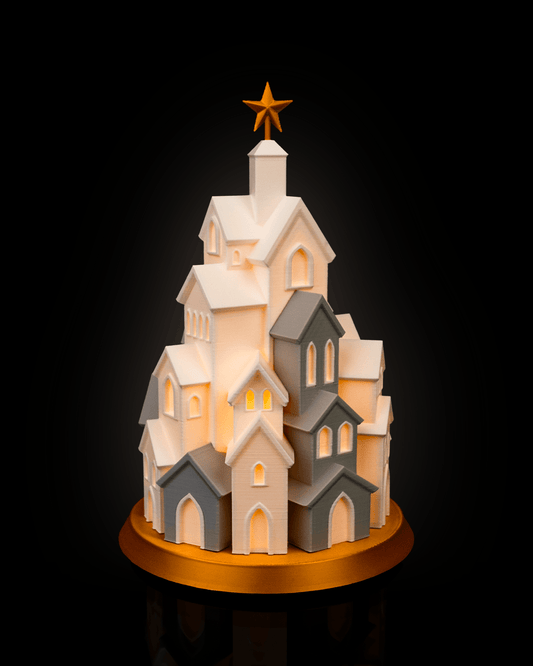 Lampă "Sătucul de Iarnă" - Bradul Festiv Iluminat