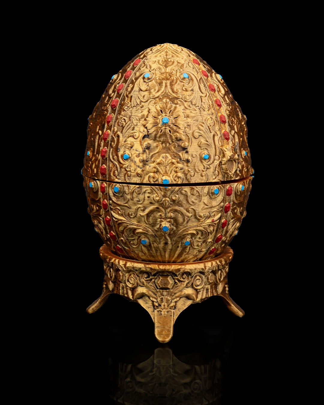 Cutie de Bijuterii Ou Sovereign Shell - Detalii Regale Imprimate 3D