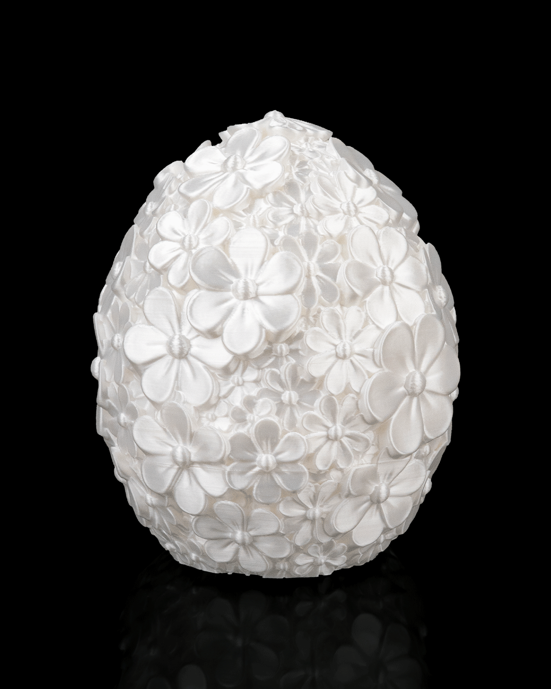 Daisy Bloom - Container Elegant în Formă de Ou cu Flori 3D