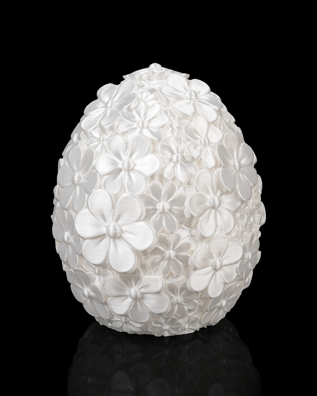 Daisy Bloom - Container Elegant în Formă de Ou cu Flori 3D