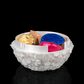 Daisy Bloom - Container Elegant în Formă de Ou cu Flori 3D