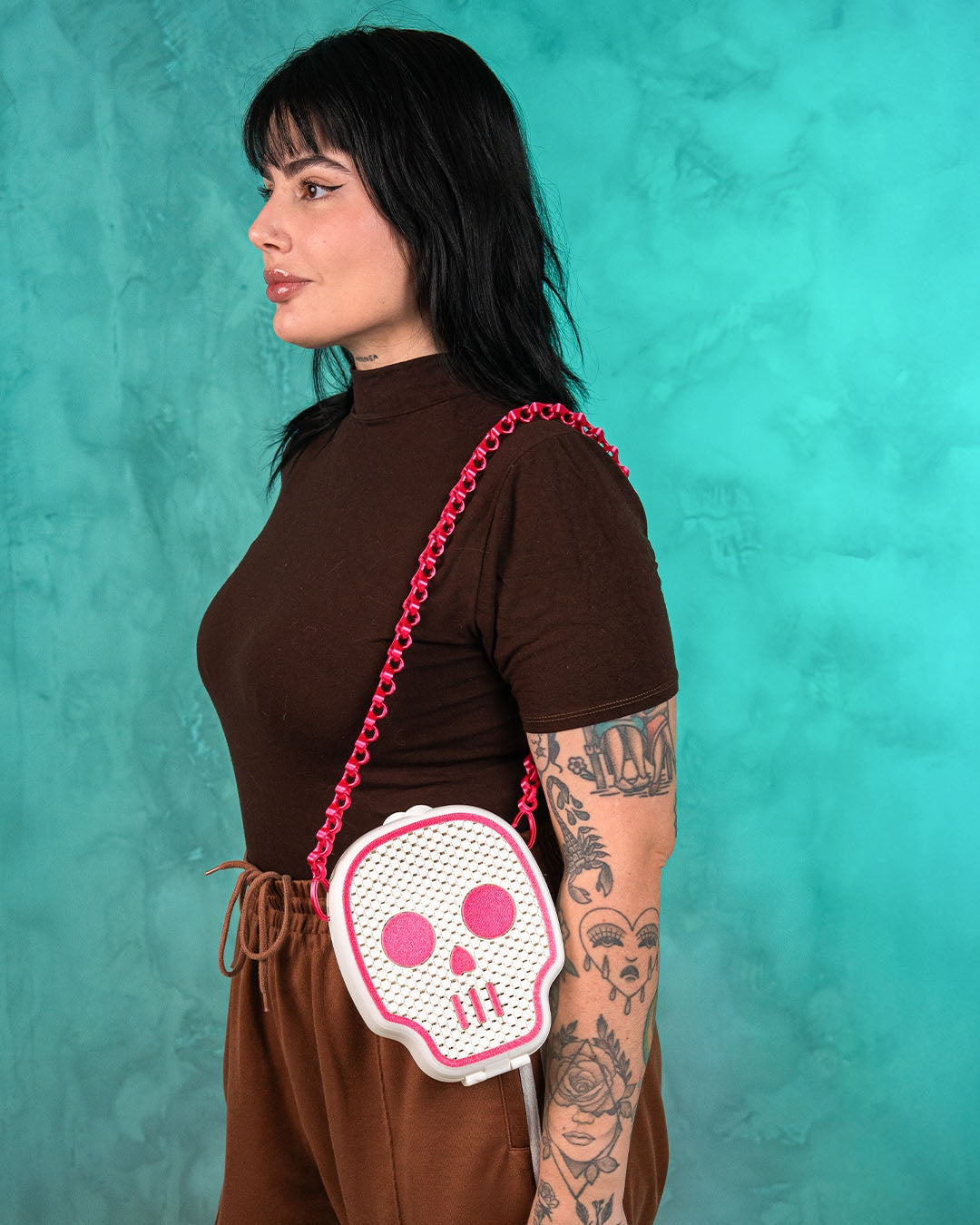 Poșetă Skull "Deadly Cute" - Accesoriu 3D Edgy & Chic
