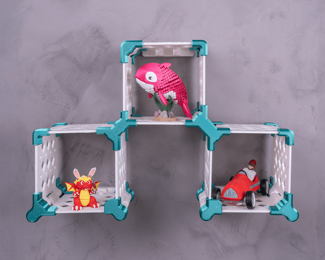Sistem rafturi modulare "Floating Cubes"