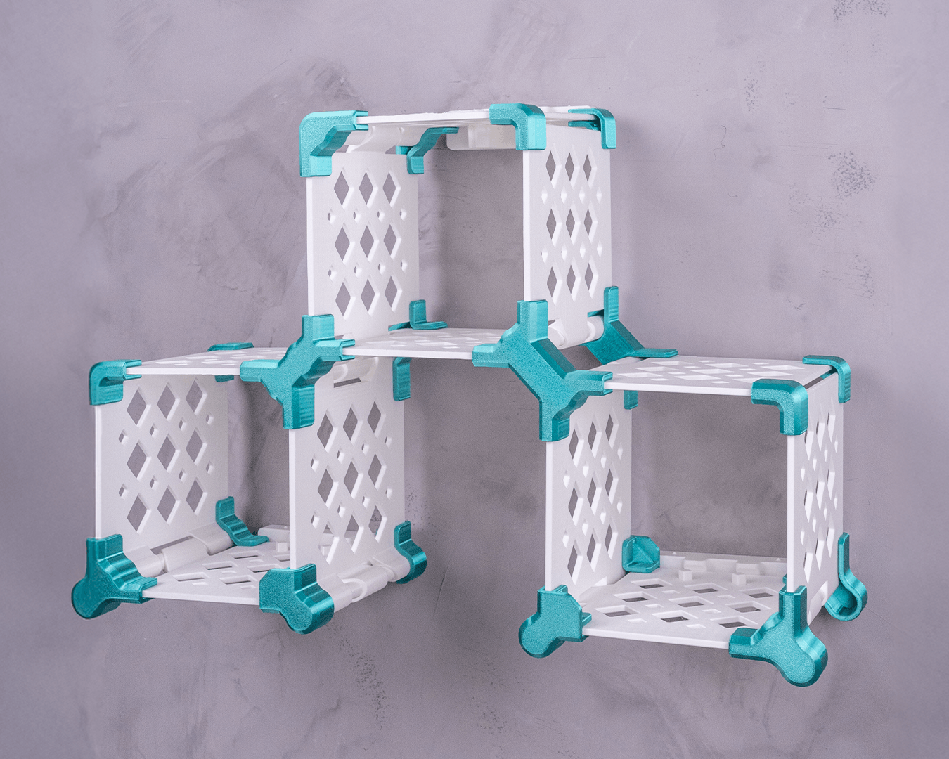 Sistem rafturi modulare "Floating Cubes"
