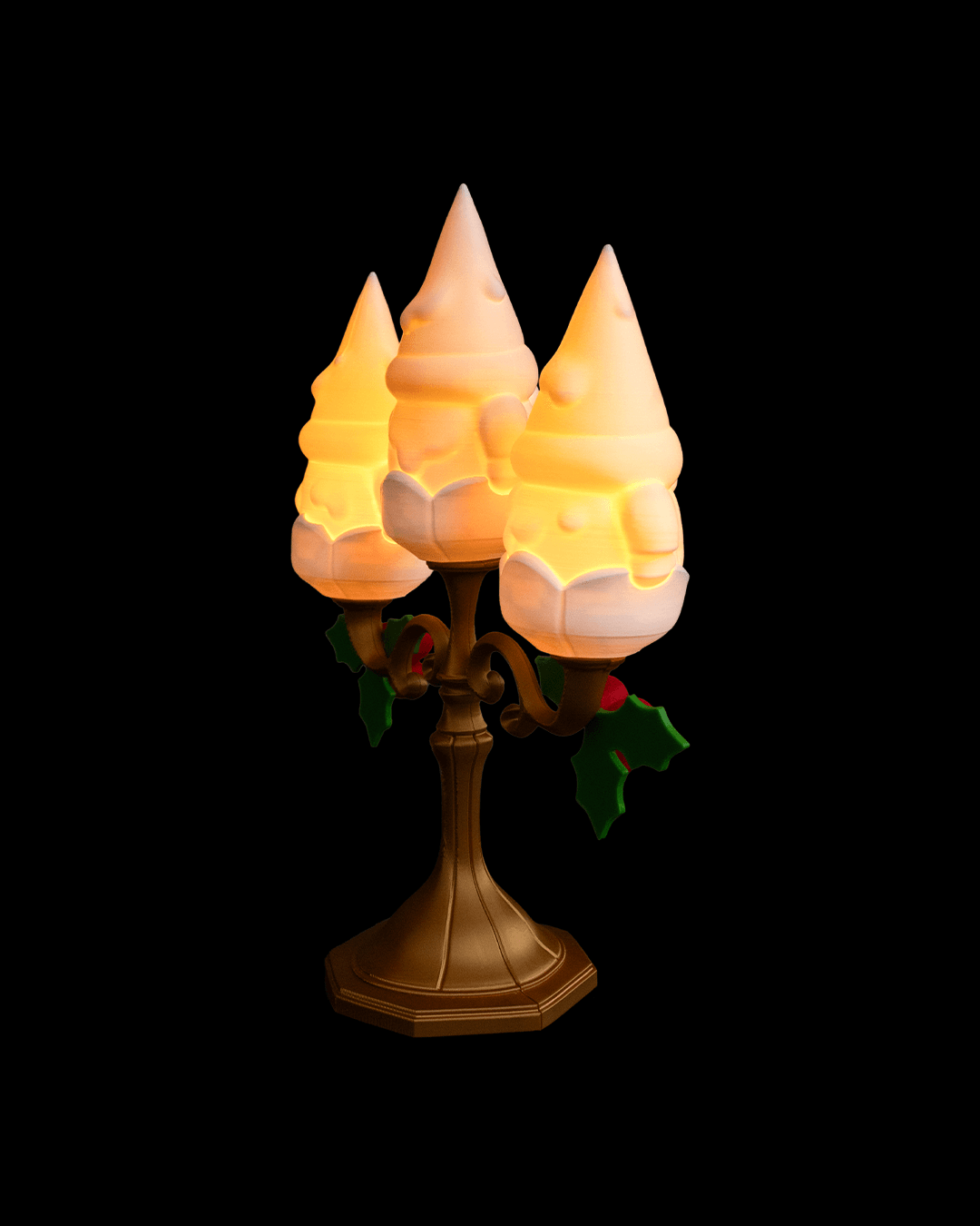 Sfeșnic Decorativ Gnomedelabra - Lampă de Masă cu Pitici Norocoși