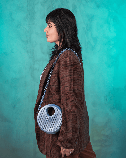 Luna - Poșetă Futuristică cu Design Geometric Imprimat 3D