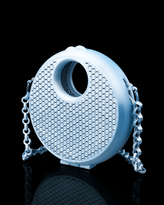 Luna - Poșetă Futuristică cu Design Geometric Imprimat 3D