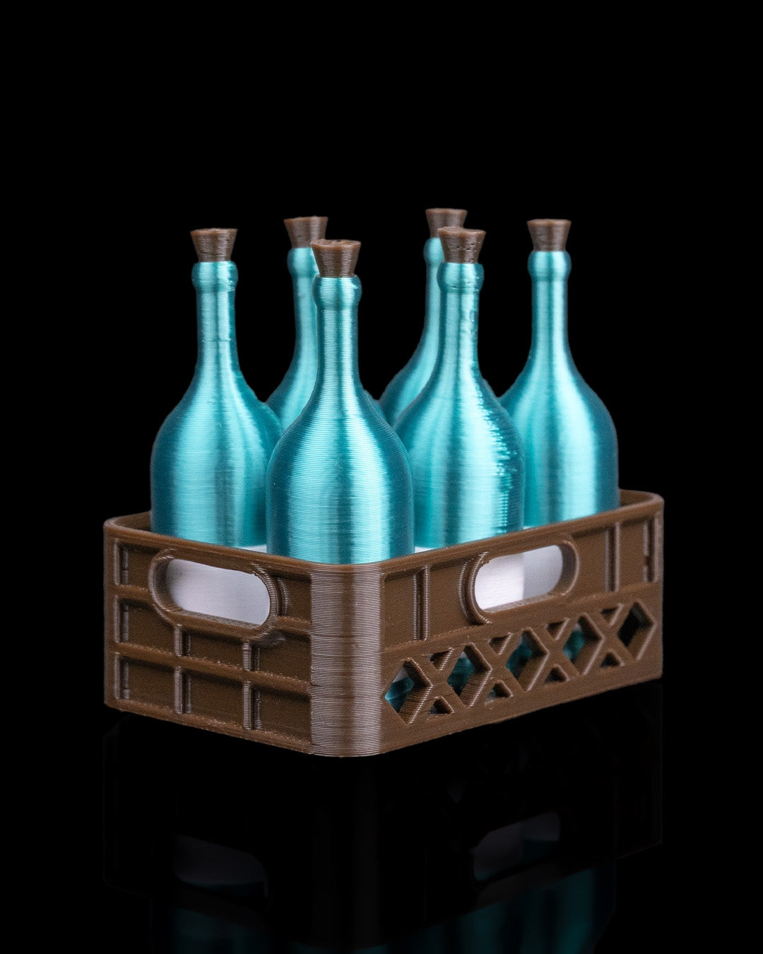 Lădiță cu Sticle de Vin - Magneți de frigider