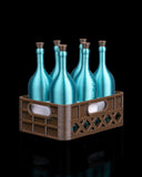 Lădiță cu Sticle de Vin - Magneți de frigider