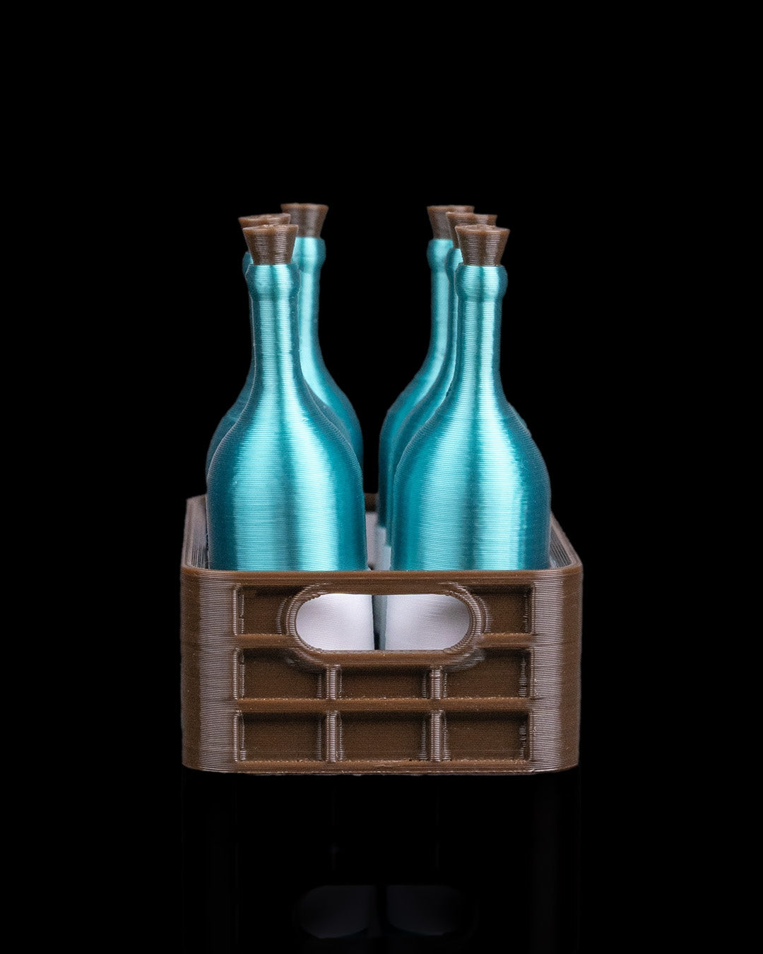 Lădiță cu Sticle de Vin - Magneți de frigider