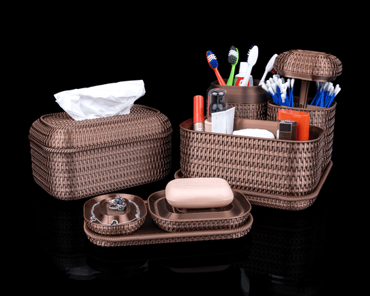 Set Organizator de Baie "Rattan Retreat"