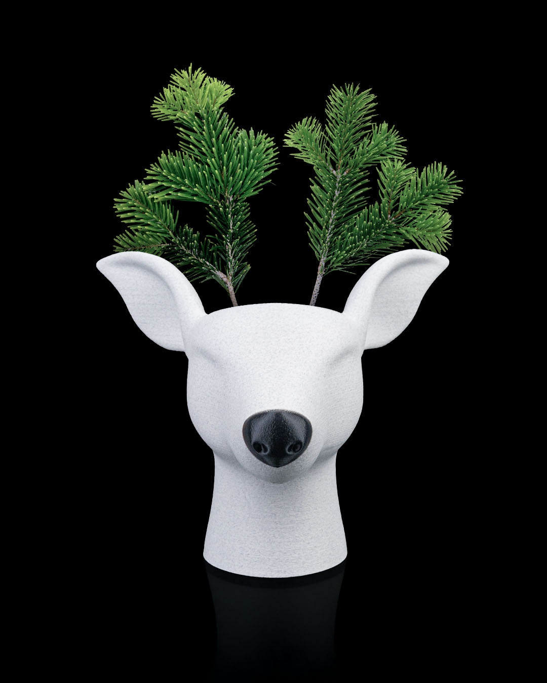 Ghiveci / Vază Decorativ "Rootolph" - Cap de Ren Minimalist