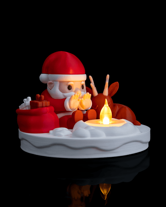 Santas Bonfire - Moș Crăciun și Renul la Focul de Tabără