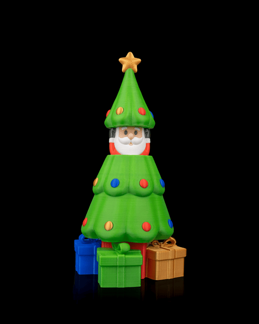 Figurină "Secret Santa" - Bradul de Crăciun cu Surpriză Ascunsă