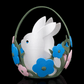 Coșuleț de Paște Spring Egg Basket cu Iepurași și Flori