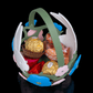 Coșuleț de Paște Spring Egg Basket cu Iepurași și Flori