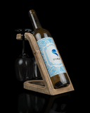 Suport de Vin + Pahare de vin "The Oak Rest"