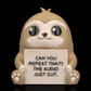 Figurină 3D Unbothered Sloth – Leneșul Amuzant cu Compartiment Secret