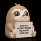 Figurină 3D Unbothered Sloth – Leneșul Amuzant cu Compartiment Secret