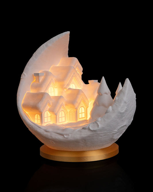 Village on the Moon - Satul de pe Lună, Decorațiune Luminoasă 3D